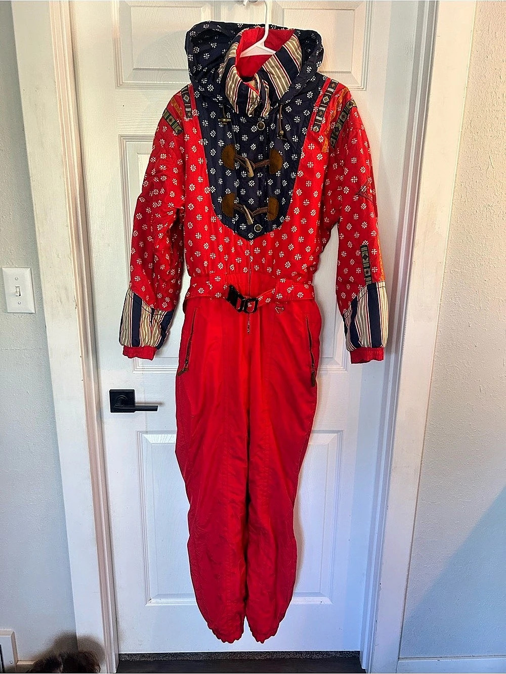 Obermeyer Ski Women's Red & Blue Suit Size 10